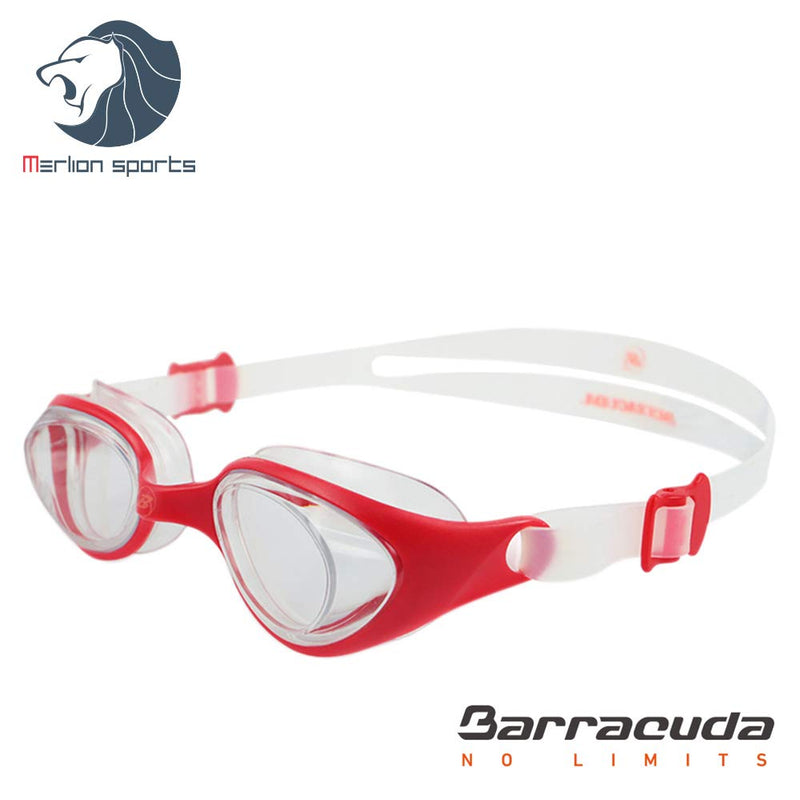 [AUSTRALIA] - Barracuda Junior Swim Goggle Future – One-Piece Frame Soft Seals, Anti-Fog UV Protection, No Leaking Easy Adjustment Quick Fit Comfortable for Children Kids Ages 6~12 IE-73155 CLR/RED 