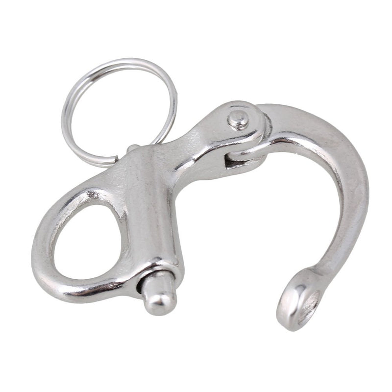 [AUSTRALIA] - CNBTR Fixed Snap Anchor Shackle Rigging 35mm 304 Stainless Steel Fixed Eye Bail with Eye Ring Pack of 5 