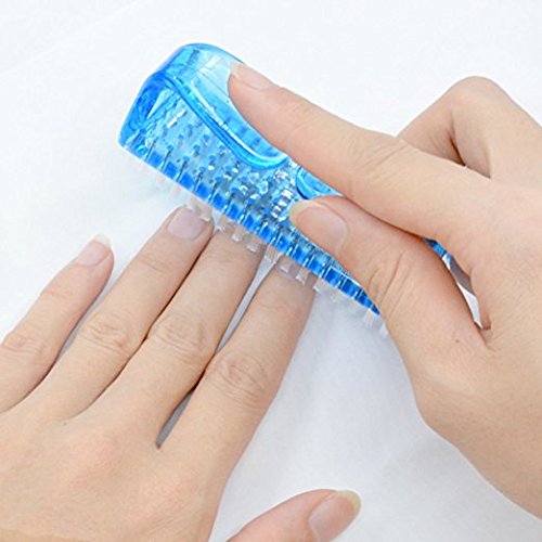 VNDEFUL 4PCS Translucent Handle Nail Brush Nail Hand Scrubbing Cleaning Brush(Pink, Purple, Green, Blue) - BeesActive Australia