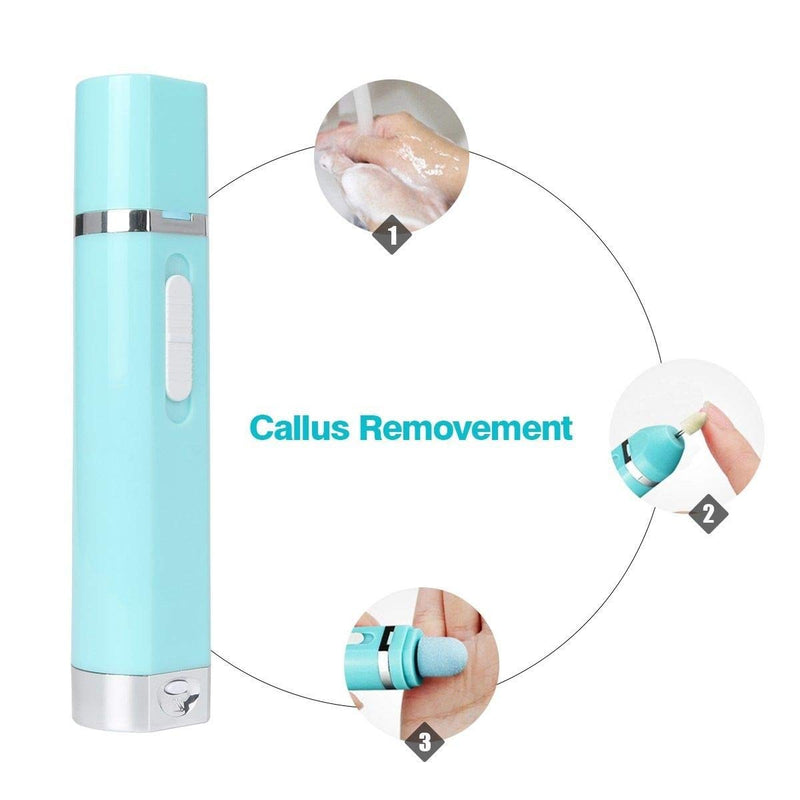 Nail Drill & Hair Removal for Women Painless 9 in 1 Electric Nail File Pedicure Tool Manicure Set Callus Remover Pumice Stone for Feet Hands - BeesActive Australia