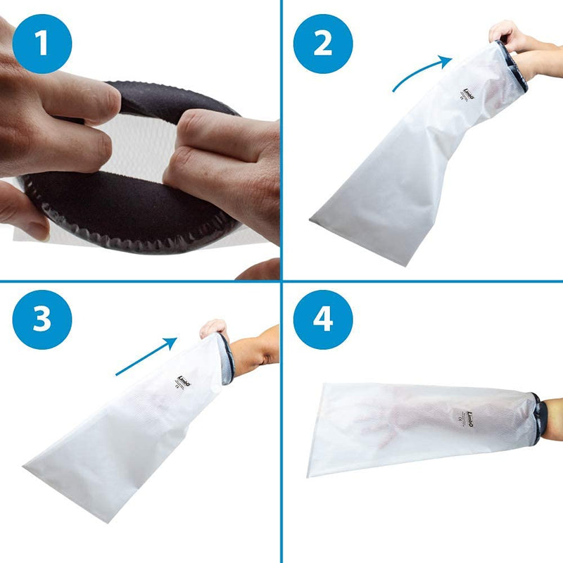 LimbO Waterproof Protectors Cast and Dressing Cover - Adult Half Arm (M50A: 22-25 cm Above Elbow Circ.) M50A: 22-25 cm Above Elbow Circ. - BeesActive Australia