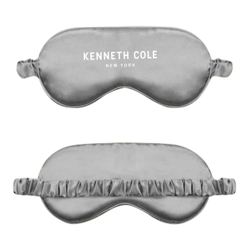 Kenneth Cole Satin Eye Mask - Eyeshade with Elastic Strap Blocks Light Like A Boss and Gets You The Best Night's Sleep Ever Grey - BeesActive Australia