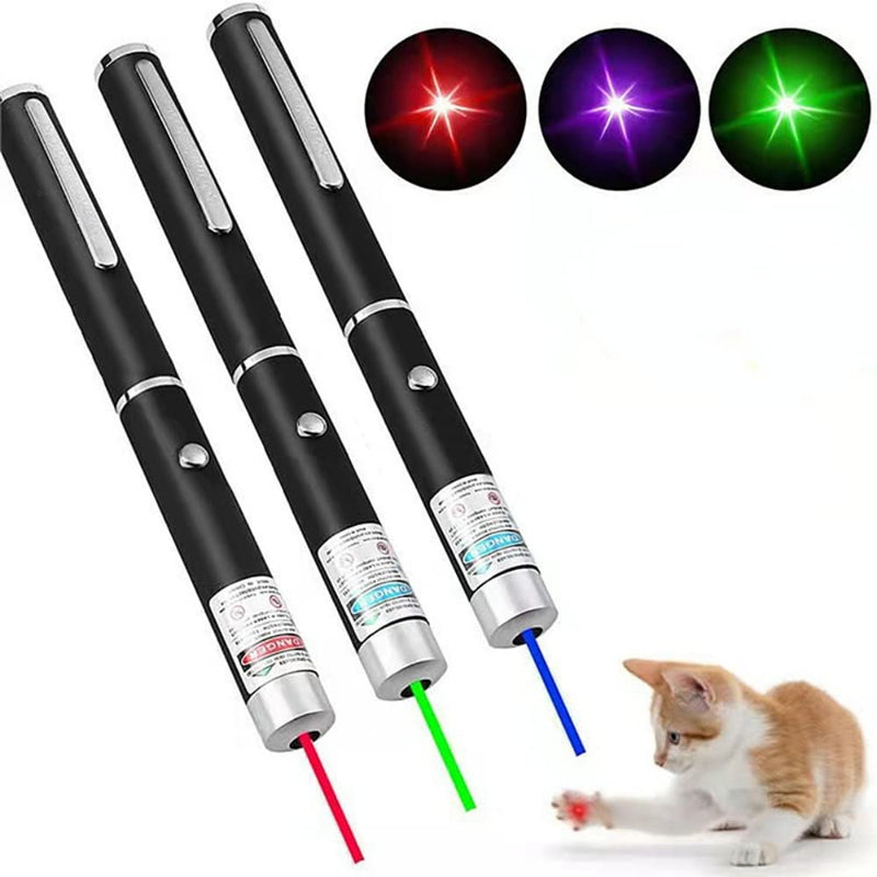 Laser Pointer for Cats Dogs Pet Interactive Toys Laser Presentation Remotes Red Green Purple Light Laser Pointer for Cats Chargeable 1 PCS Pack Red Light USB Rechargeable - BeesActive Australia