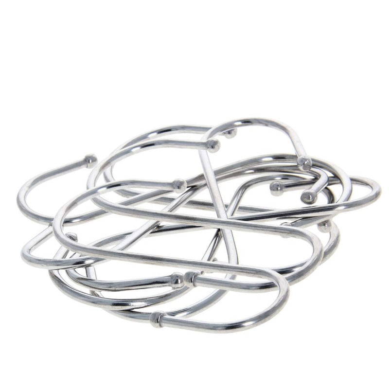Juvielich 5" Wall Mounted S Shaped Hook Hangers for Towel Bag Key Kitchen Utensils, Thickness 4mm / 0.16" Silver Colored, 8 Pcs - BeesActive Australia