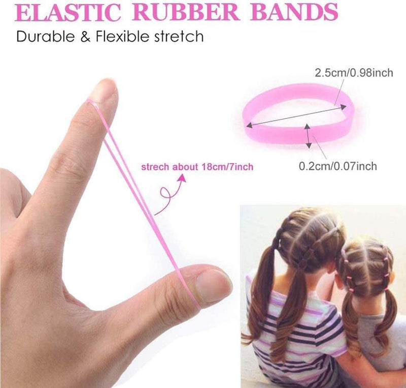 1000 PCS Mini Rubber Bands,MORGLES Small Elastic Hair Bands Hair Rubber Bands for Kids(Multi-colored) - BeesActive Australia