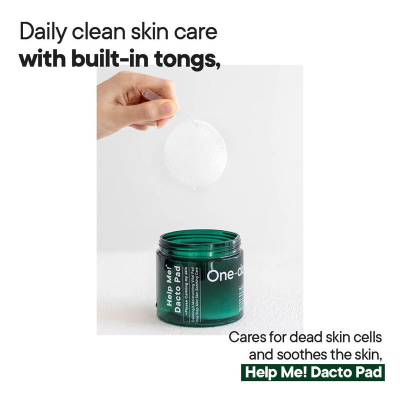 One-day's you Help Me Dacto Pad, 60 Pads, Exfoliating and Moisturizing, Skin Soothing,Sensitive Skin, Korean Toner Pad, Centella Asiatica Korean Skin Care - BeesActive Australia