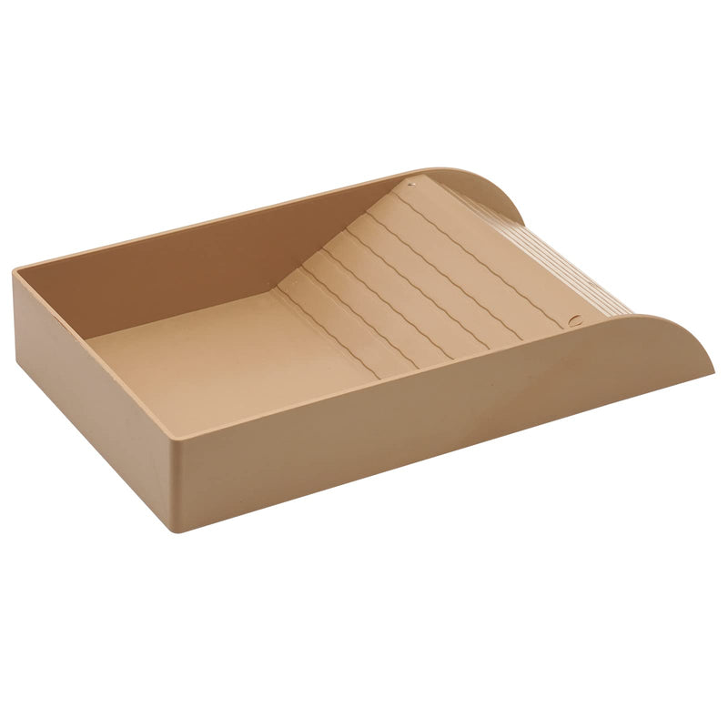 KHEARPSL Reptile Feeding Bowl with Ramp and Basking Platform Large Tortoise Ramp Bowl Turtle Bath Reptile Water Bowl Dish Corner Bowl brown - BeesActive Australia