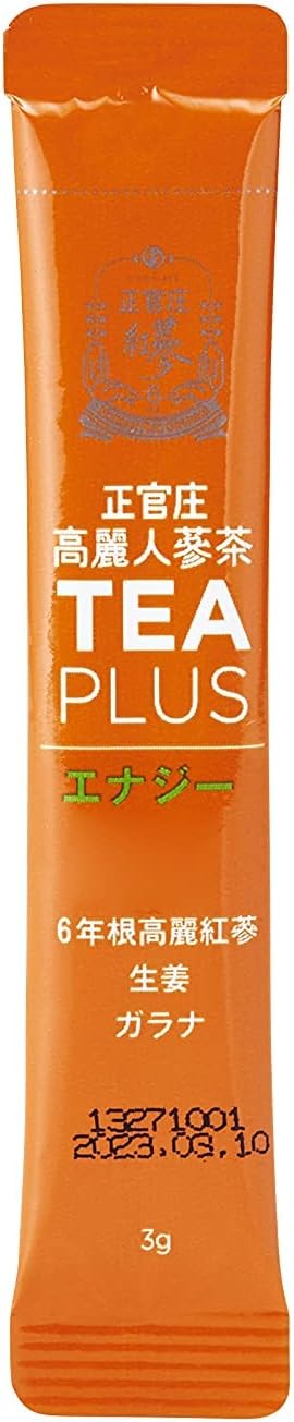 Jeonggwanjang TEAPLUS Energy 6 Year Root Ginseng Supplement Korean Ginseng Red Ginseng Ginseng Powder Tea Ginger Guarana (20 Packets) Domestic Genuine Product - BeesActive Australia