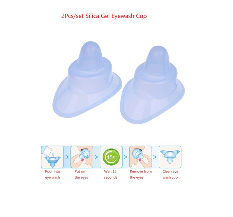 Hayatec 2 Soft Silicone Easy Eye Wash Cups Reusable Optical aid Cups Elderly Vision Care - BeesActive Australia