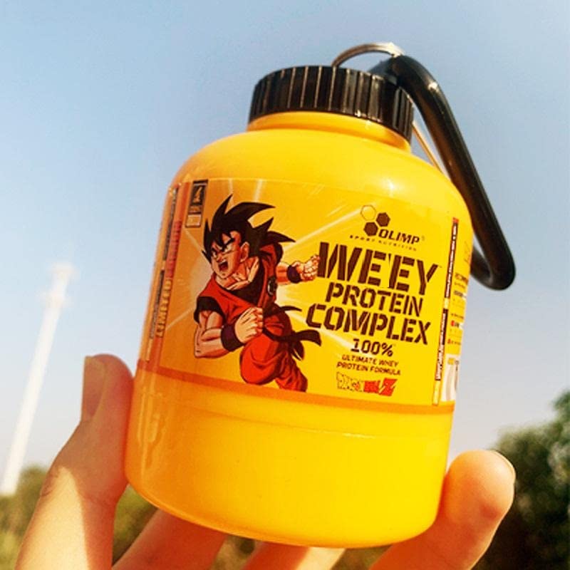 Omana Protein Powder Container Funnel, Portable Supplement Powder Storage with Keychain for Travel Gym Workout Fitness, 200 ml, 60g, Yellow - BeesActive Australia
