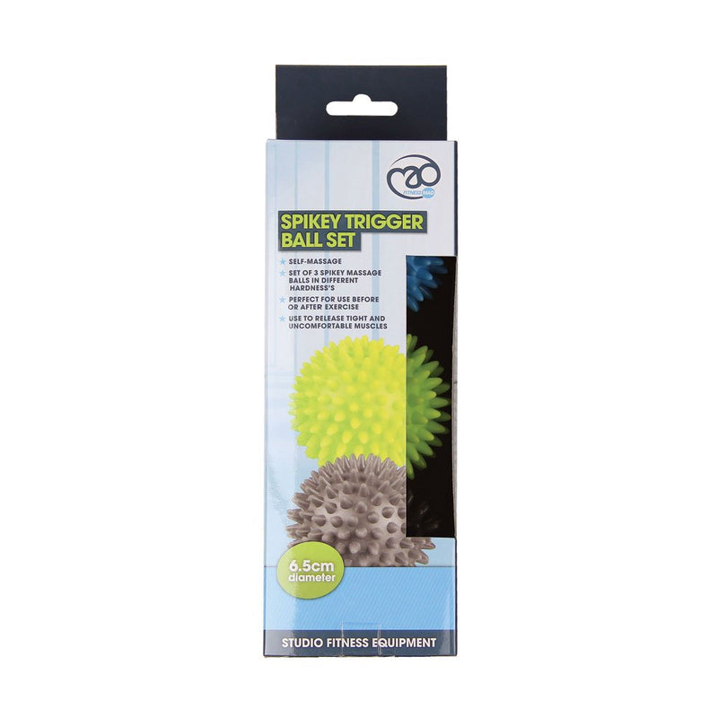 Fitness Mad Spikey Massage Ball, Ideal for Trigger Point Therapy, Deep Tissue & Myofascial Release, Relaxes Tight Muscles & Stress, 3 Hardness Levels - BeesActive Australia