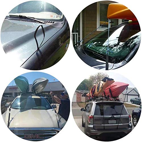 Wewillwin Quick Hood Loops - Vehicle Tie-Down Points, Hood Trunk Tie-Down for Anchor Point Under Hood Straps Kayak Secure Canoe Boat Jeep, Quick Loops for Thule Bow/Stern Tie-Downs 4 Pcs - BeesActive Australia
