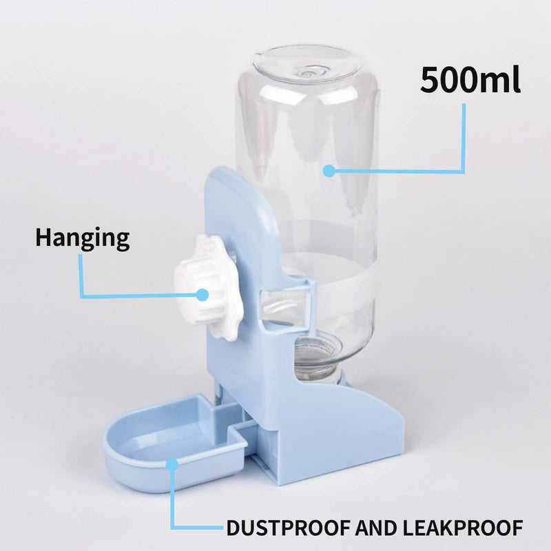 PODOO Rabbit Water Bottle No Drip, 17oz Hanging Water Fountain Automatic Dispenser, Small Animals Cage Liquid Feeder for Guinea Pig, Bunny, Hamster, Chinchilla, Hedgehog, Ferret - BeesActive Australia
