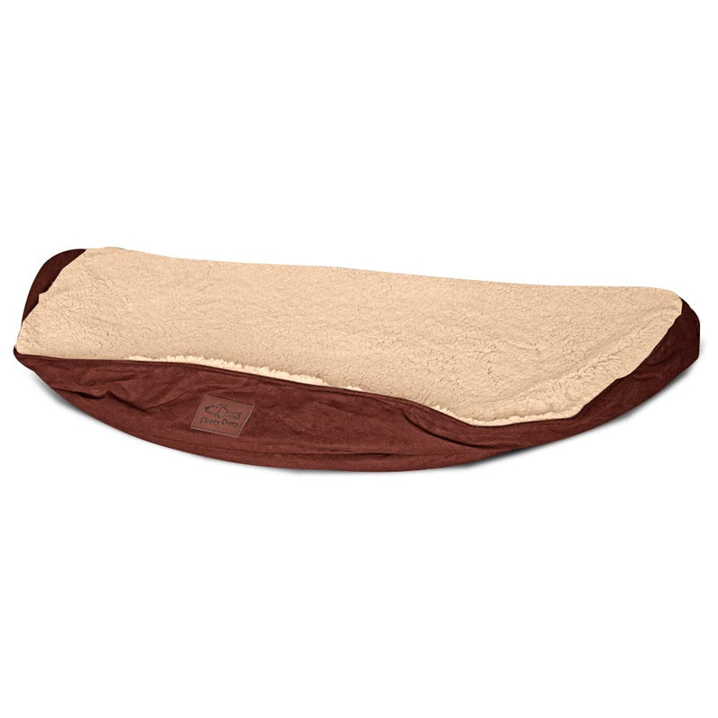 Floppy Dawg Universal Round Dog Bed Replacement Cover. Removable and Machine Washable Cover for Donut and Round Beds. Large 36W. Brown with Beige Top - BeesActive Australia