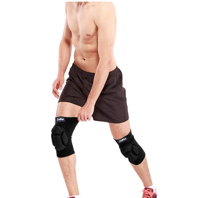 [AUSTRALIA] - Luwint Junior Youth Unisex Protective Basketball Volleyball Knee Pads - Elastic Anti-Slip Compression Knee Sleeves Support for Gardening Weightlifting Fitness Sports for Men Women, 1 Pair 