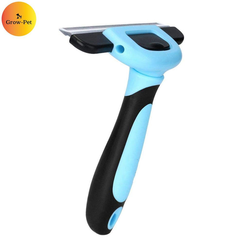 Grow-Pet Deshedding Tool and Grooming Brush for Dogs and Cats, Effective Grooming Tool with Stainless Steel Trimming Blade, and Reduces Shedding by Up to 95% - BeesActive Australia
