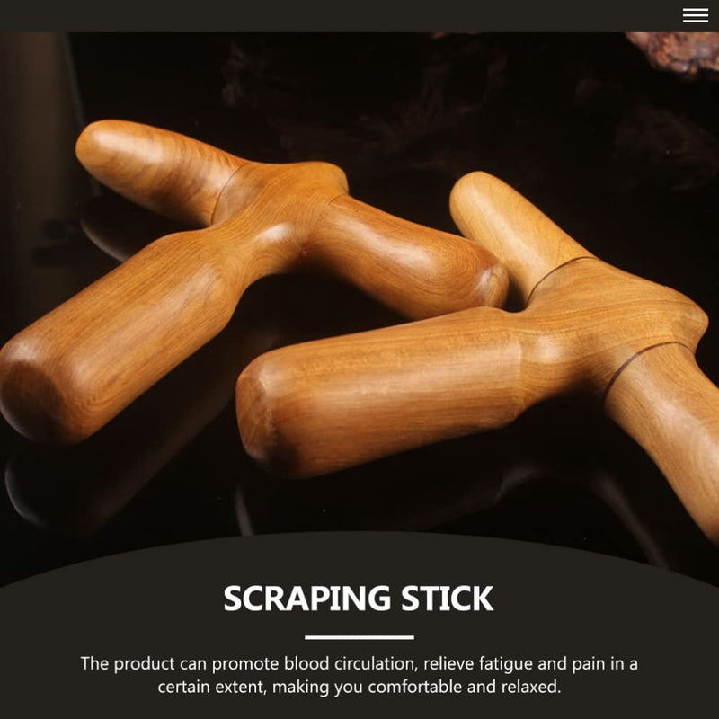 Lurrose Thai Massage Tools Wooden Stick Massager Acupuncture Point Tool Chinese Health Baoding Fitness Balls Health Exercise Stress Balls for Men Women - BeesActive Australia
