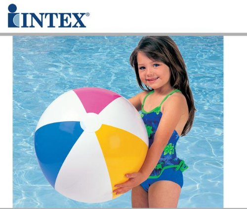 [AUSTRALIA] - INTEX Classic Inflatable Glossy Panel Colorful Beach Ball (Set of 2) 