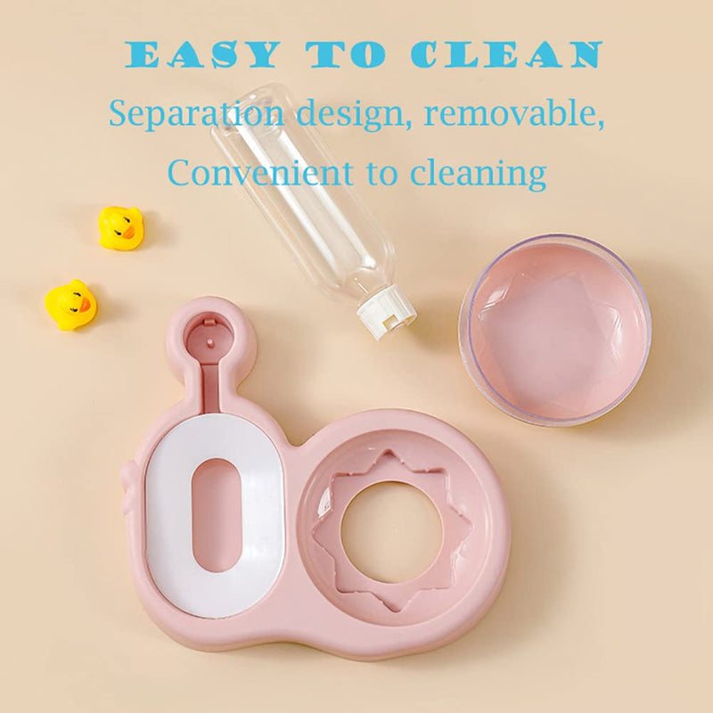 Raised Cat Bowls, 15° Tilted Puppy Cat Food and Water Bowl Set with Automatic Water Dispenser Bottle Cat Dish for Cat Small Medium Dogs Blue - BeesActive Australia