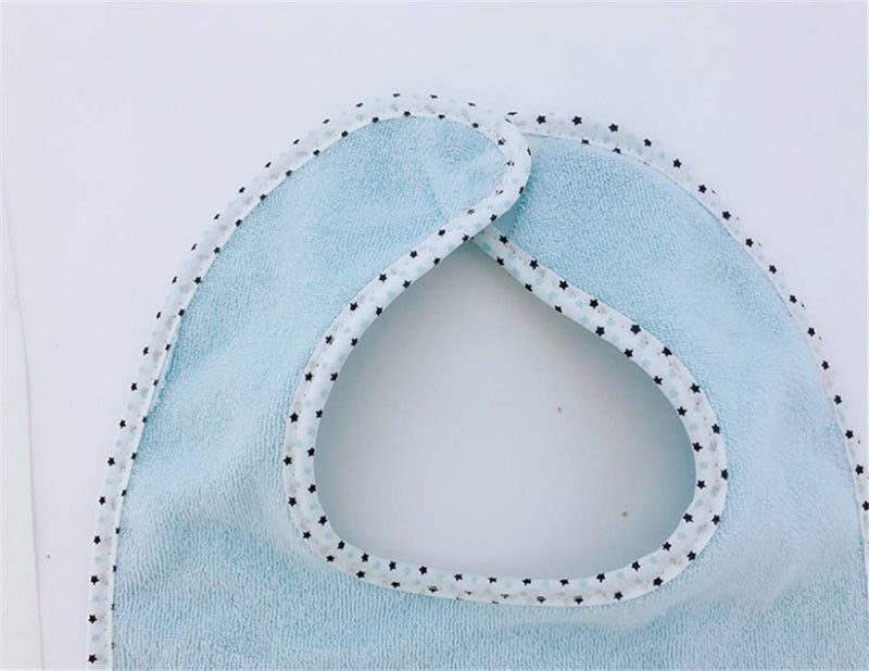 Baby's 7 Pics of Soft Double Layers 80% Cotton Absorbent Bandana 7 Bibs Set (Blue) blue - BeesActive Australia