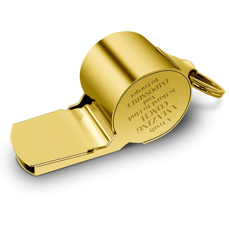 QIBAJIU Whistles with Lanyard,Golden Whistle,Coach Whistle, Basketball Gifts, Coach Gifts for Men Women, Thank You Cheer Coach Gift – Best Coach Ever - Teacher Whistle Coach Gifts - BeesActive Australia