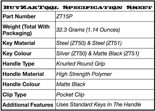 Zak Tool ZAK-15P Carbon Fiber Extension Tool with Key - BeesActive Australia