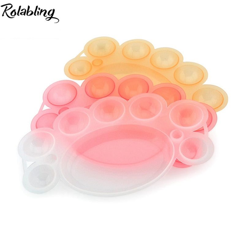 Rolabling 6 pcs Nail Art Dappen Dish Nail Art Polish Color Mixing Palettes Manicure Tool - BeesActive Australia