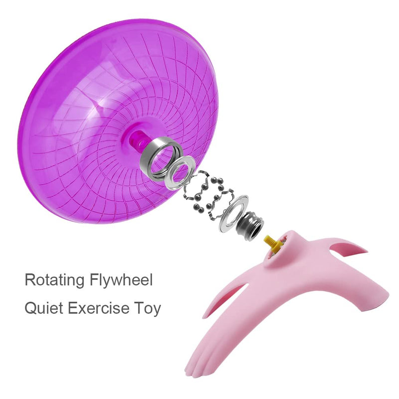 Hamster Flying Saucer Exercise Wheel Toys Silence Quite Spinner for Gerbil Rat Chinchillas Guinea Pig Squirrel Small Animal Red - BeesActive Australia