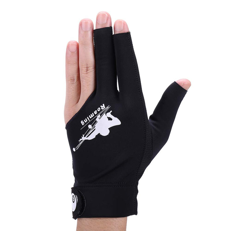 [AUSTRALIA] - Roaming Billiard Shooters Carom Pool Snooker Cue Sport Glove Fits on Left Hand for Men and Women Black Large-X-Large 