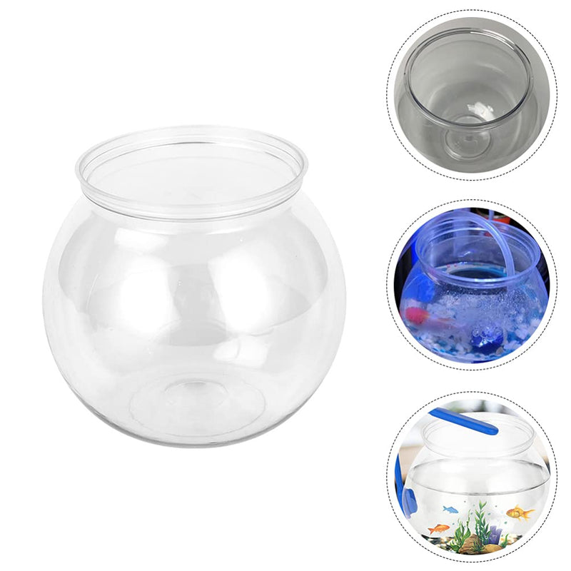 Balacoo Plastic Fish Tank Transparent Small Aquarium Fish Plant Tanks Aquariums Vase Pot Household Goldfish Tank Round Fish Bowl Aquarium Tank - BeesActive Australia