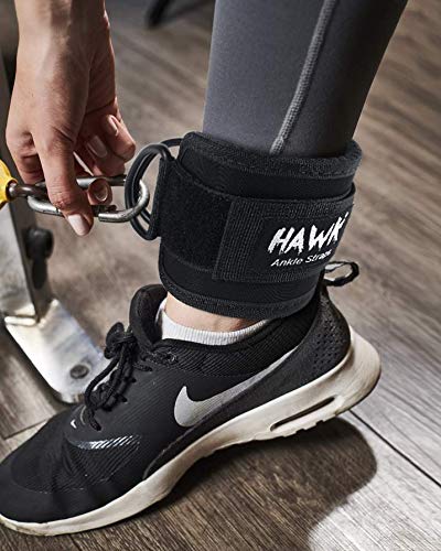 Ankle Straps for Cable Machines Padded Ankle Cuffs (Pair) - for Legs, Glutes, Abs and Hip Workouts Fits Women & Men - Fully Adjustable & Breathable Ankle Strap Set Black - BeesActive Australia