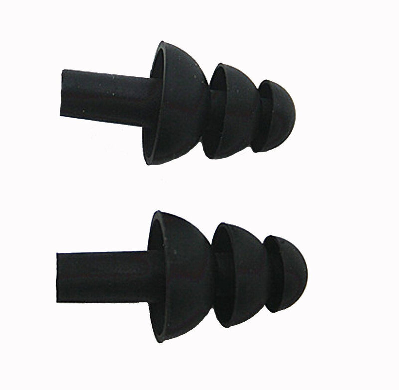6PAIRS Soft Silicone Earplus Swimmers Flexible Ear Plugs for Swimming Sleeping with Earplug Case (Black) - BeesActive Australia