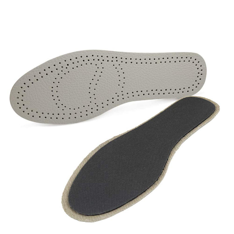 Healifty 1 Pair Leather Insoles Breathable Sweat Absorb Sport Inserts Shoes Cushions for Men Women Size 37-38 - BeesActive Australia