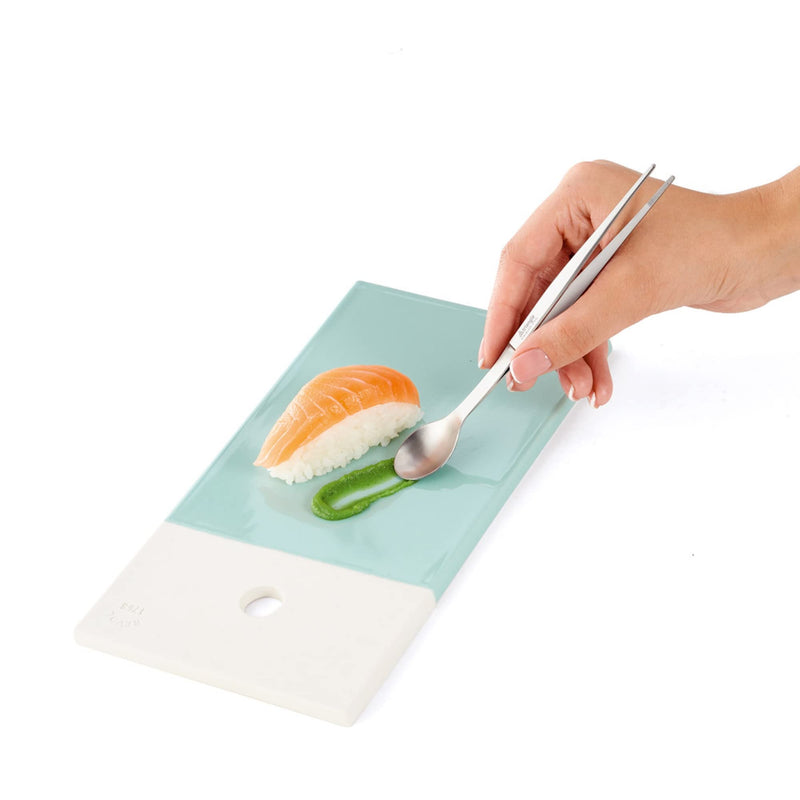 triangle FinalTouch Tasting Spoon - 14 cm - Stainless Steel Spoon & Tweezers - Dishwasher Safe - Made in Germany Silver - BeesActive Australia