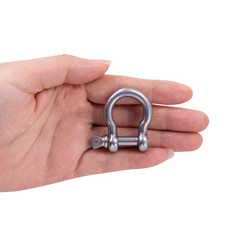 HOME MASTER HARDWARE Stainless Steel Screw Pin Anchor Shackle Forged Bow Shackles 6 pcs 1/4 inch - BeesActive Australia