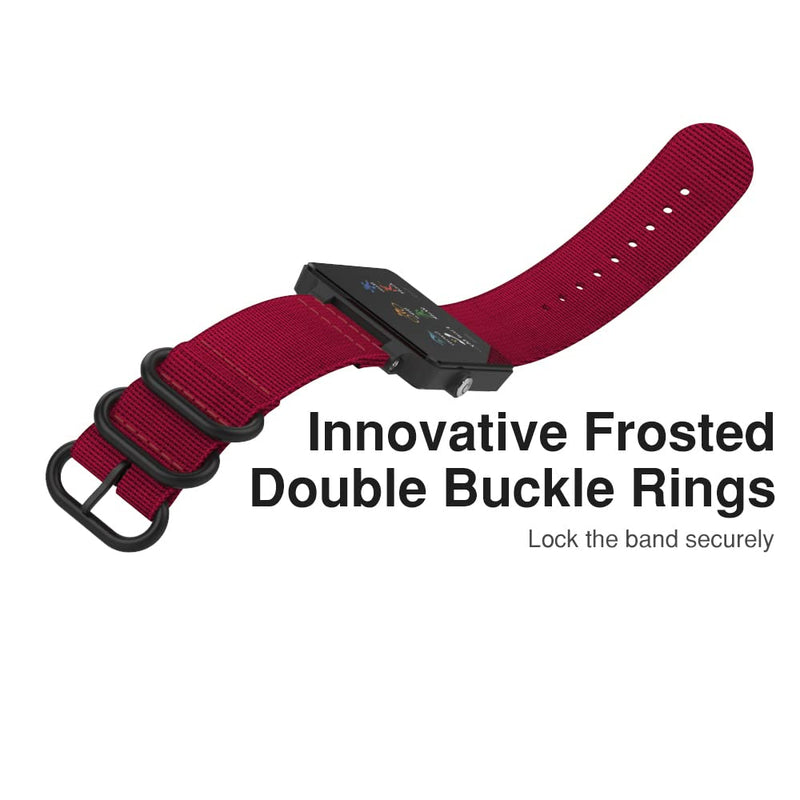 MoKo Watch Band for Garmin Vivoactive Acetate, Fine Woven Nylon Adjustable Replacement Strap for Garmin Vivoactive/Vivoactive Acetate Sports Smart Band Red - BeesActive Australia