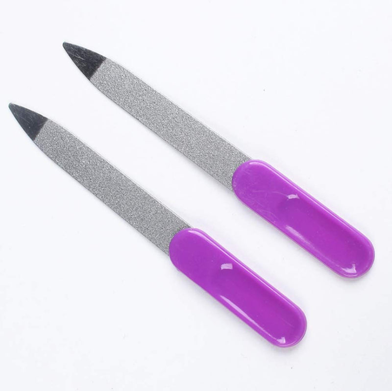 Cafurty Nail Tools - 5pcs Metal Double Sided Nail File Stainless Steel Manicure Pedicure Tools Files - Metal Nail File Men Filer for Toenails Stainless Steel Fingernail Files 5 Pack - BeesActive Australia