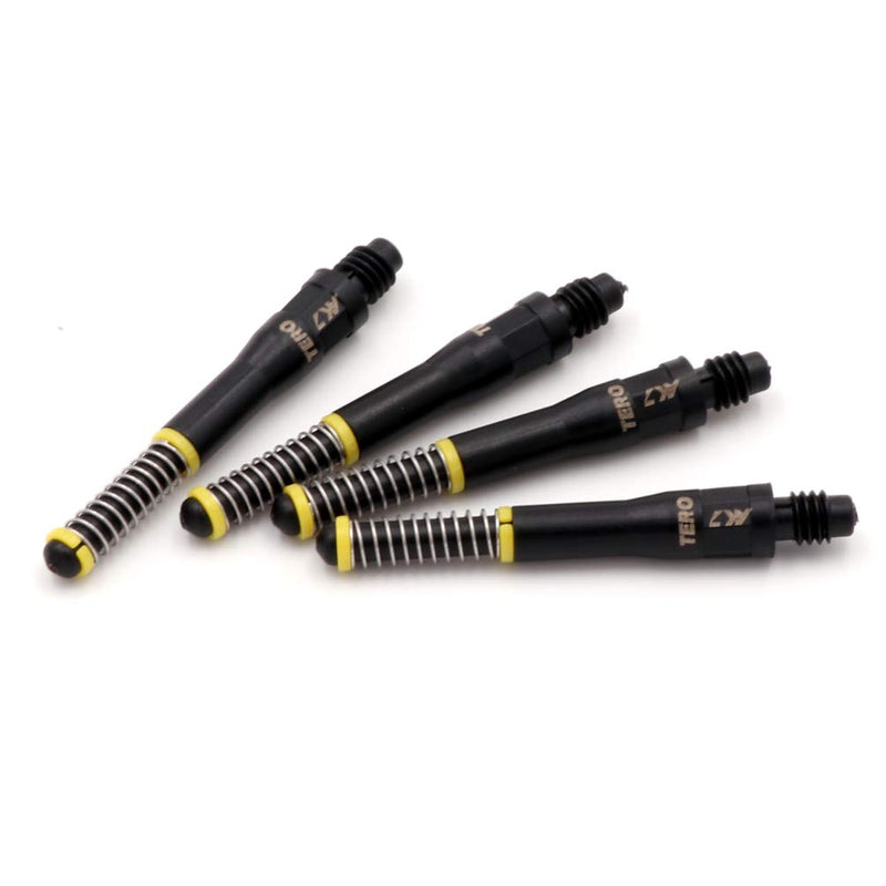 CUESOUL 4 pcs TERO AK7 Dart Shafts Built-in Spring Telescopic for Steel Tip Darts and Soft Tip Darts Black 25mm-length A - BeesActive Australia