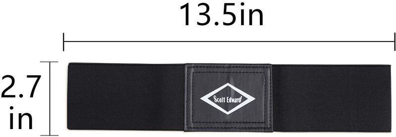 Scott Edward Golf Swing Aids Pro Power Band Wrist Brace Smooth and Connect-Easy Correct Training Swing Gesture Alignment Practice Tool for Golf Beginners Black Arm Band - BeesActive Australia