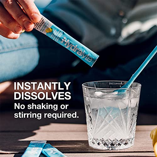 Hydralyte Effervescent Electrolyte Sachets - Lemonade | 20 Sticks | Effective Rehydration Tablets with Electrolytes Rapidly Replenish Lost Salts - BeesActive Australia