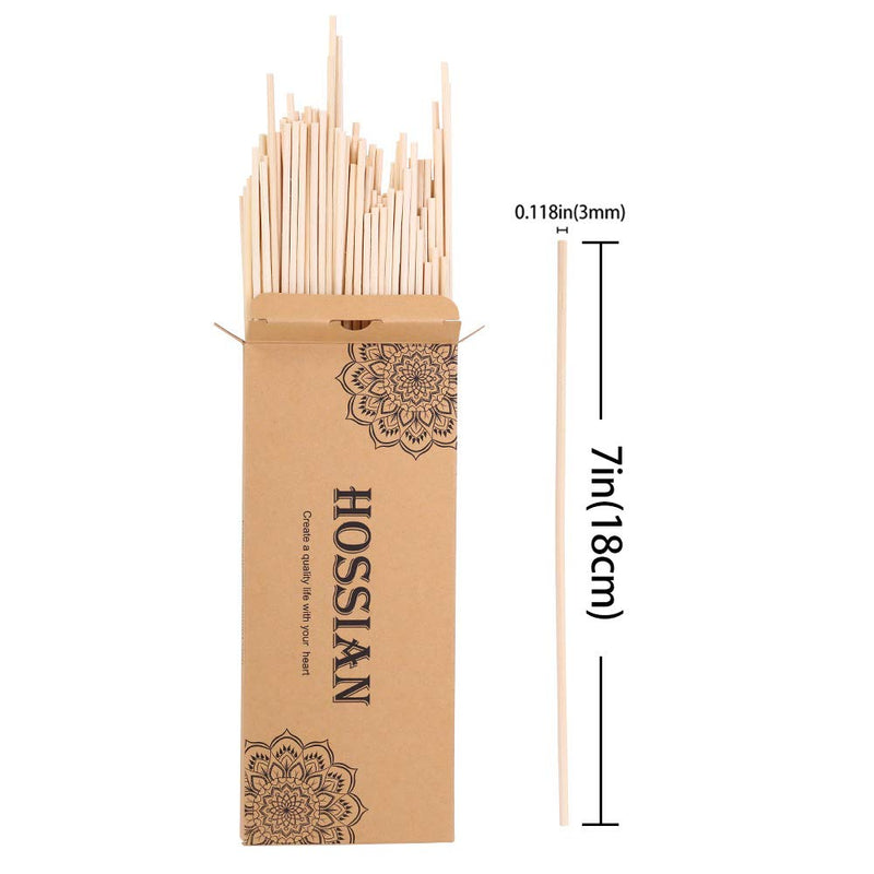 HOSSIAN Reed Diffuser Sticks - Wood Rattan-Reed Sticks -Diffuser Glass Bottles-Diffuser Refills- Spa-Aromatherapy (7''18cm) - BeesActive Australia