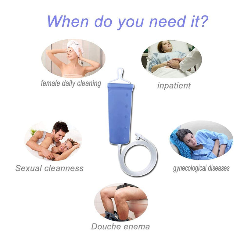 TopQuaFocus Enema Bag Kit Home Coffee Enema Irrigator Set Travel Enema Set for Men and Women Colon Cleaning 2 Litre - BeesActive Australia