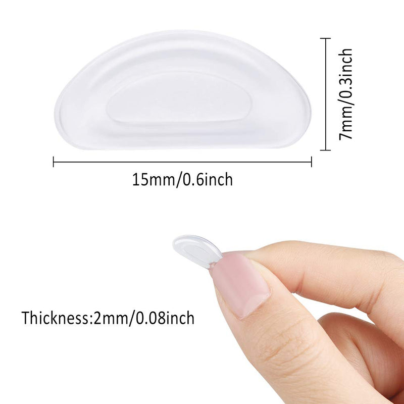 60 Pairs Eyeglass Nose Pads, Anti-Slip Eyeglass Pads Adhesive Nose Pad Glasses Transparent Soft Silicone Nose Pads for Glasses Spectacles - BeesActive Australia