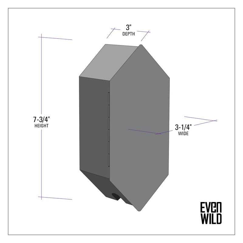 Even Wild Dog Poop Bag Holder - with Pitched Roof for Wet Weather Plus 8 Doggie Poop Bags Rolls for Poop Bag Dispenser. Wall Mount, Indoor Outdoor Container for Doggy Poo or Kitty Litter Waste Bags - BeesActive Australia