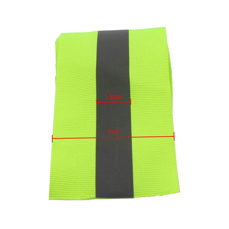 Leen4You Fabric Reflective Safety Tape Strip Vest Warn Caution Trim Strip Sew on Lime Synth 3 Meters - Green - BeesActive Australia