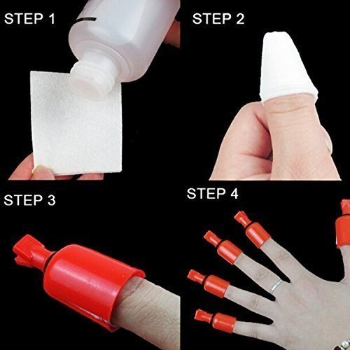 Onwon 10pc Professional Plastic Acrylic Nail Art Soak Off Cap Clip Uv Gel Polish Remover Wrap Cleaner Clip Cap Tool (Blue) - BeesActive Australia