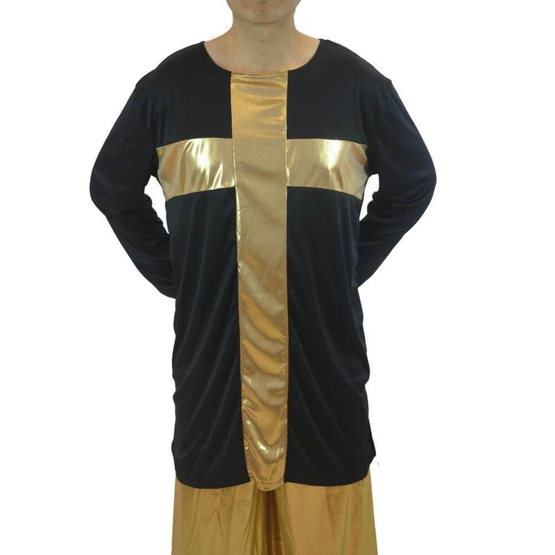 [AUSTRALIA] - Danzcue Praise Cross Boys Inspired Pullover Dance Top Small/Medium Black-gold 