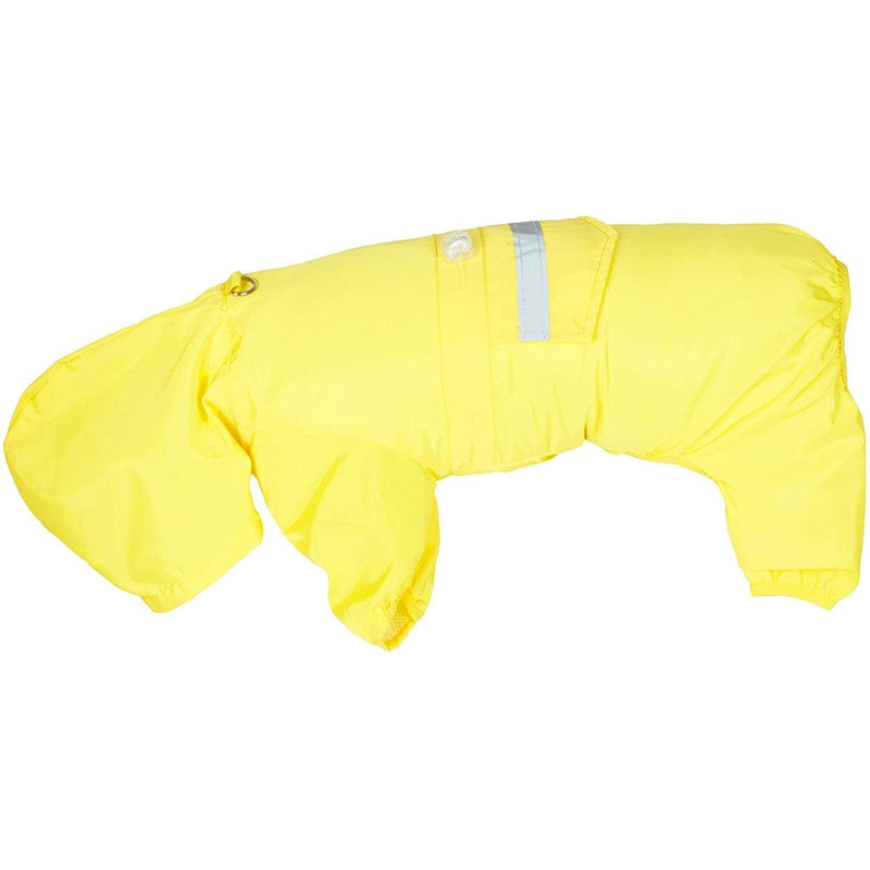 Dog Raincoat Jacket, Pet Rain Slicker with Hood, Medium (18.2 x 16.9 in, Yellow) - BeesActive Australia