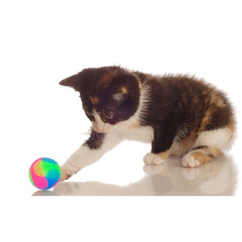 FineInno Light Up Dog Balls Flashing Elastic Ball Glow in The Dark Interactive Pet Toys for Puppy, Cats, Dogs 2 pcs smooth balls - BeesActive Australia