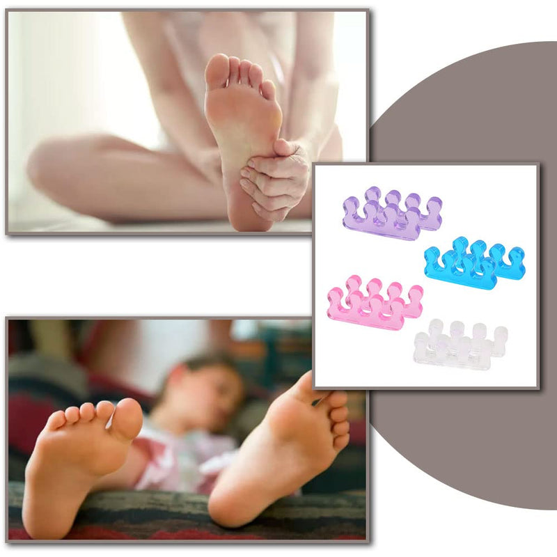 8 Pcs Soft Toe Stretcher Gel Toe Separator Foot Toe Spacer for Relaxing Toes, Bunion Relief, Hammer Toe and More - BeesActive Australia